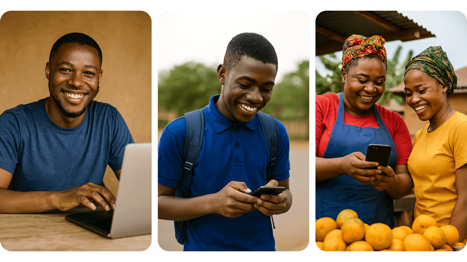 Arrière-plan représentant des entrepreneurs africains